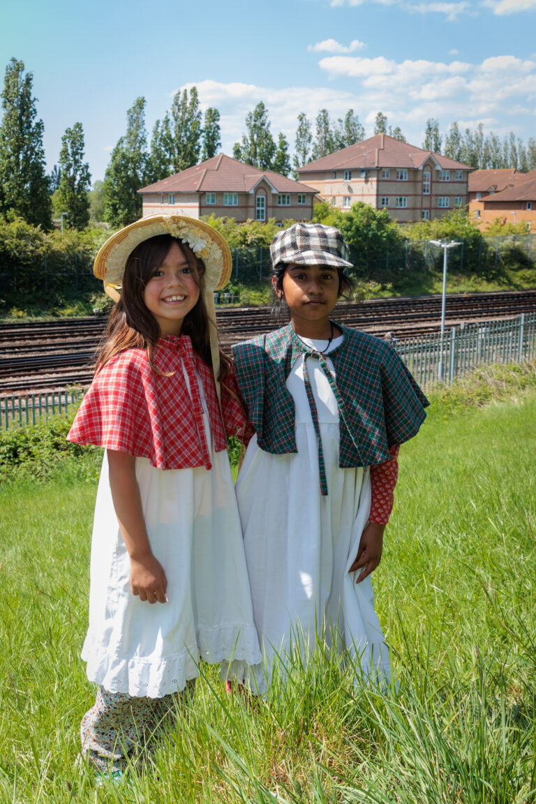 Southeastern celebrates Rail 200 with a Railway Children themed event at Grove Park station. Grove Park is the home of The Railway Children, author E Nesbit lived in the area.
Pictured are Lara Ortega, 7 & Avi, 9.
Grove Park Station, Baring Road, Grove Park, London. SE12 0DZ
Picture: Andy Jones/Southeastern